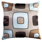 Vendola Mocha Microfiber Satin 250TC Cushion Pillow Covers, Coffee Brown, Set of 5(Cadbury,16x16)