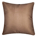Vendola Printed Satin Sofa Cushion Covers Set of 5 16 inch x 16 inch, Brown Throw Pillow Covers for Sofa, Decorative Cushion Covers for Living Room, Bedroom, Couch, (Mocha, 16x16)