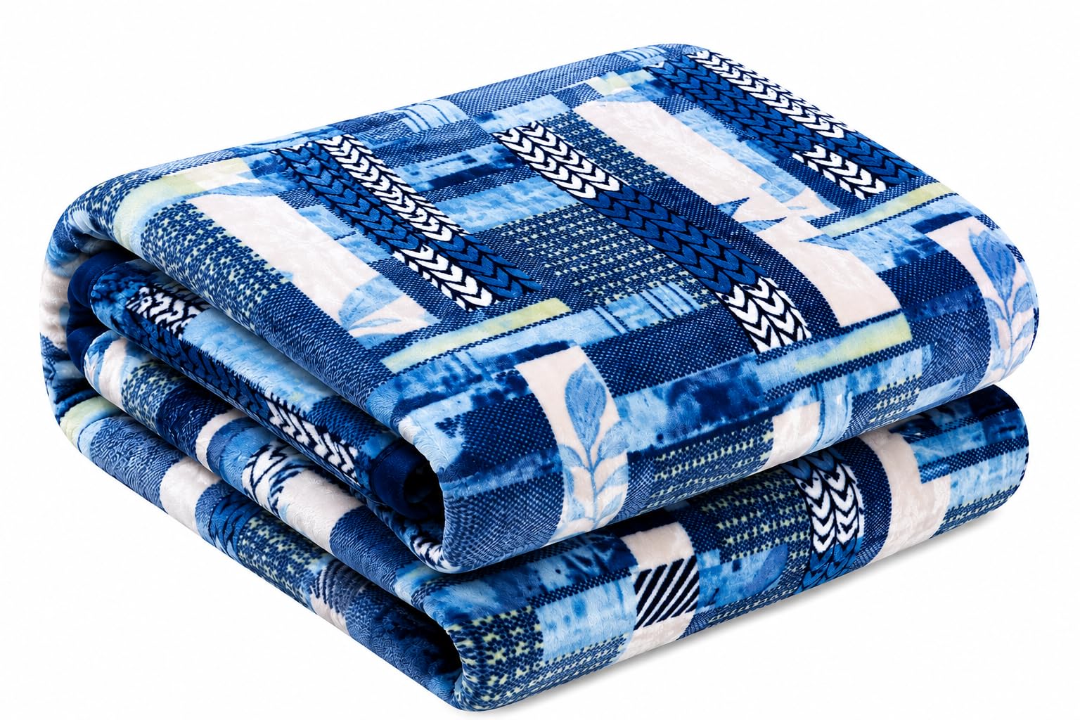 Gullivar Milan Cozy Ultra Soft Flannel Blanket for Double Bed 220x240 cm| Luxury Throw for Couch, Sofa, Camping & Travel| 250 GSM Printed Warm AC Blanket for Winter & All Season -Blue Kafalo