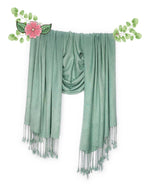 Chandwasia Soft Viscose Dobby Weave Stole and Shawl Lightweight Fashion Scarf for Girls Women and Men All Season Wear