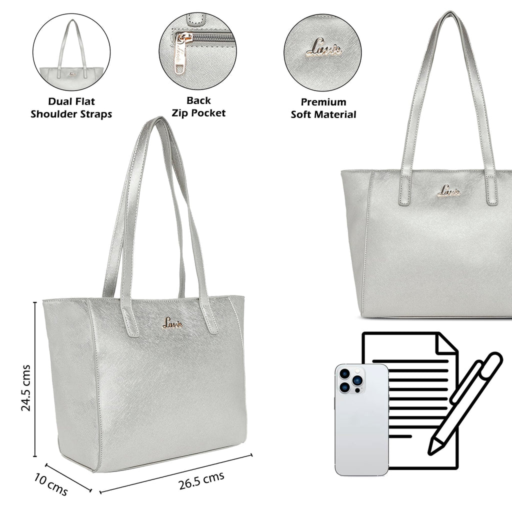 Lavie Betula 1 SM EW Women's Tote Bag (Silver)(HCES450016M2)