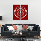 VIBECRAFTS Warli Art 4 Pieces Canvas Wall Hanging Painting Fitted With Wooden Frame For Home | Office | Living Room | Gifts (PTVC4Pcs5_16601)