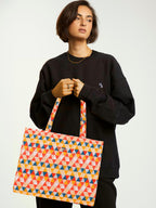 Lady Quinton Stylish Jute Tote Bag For Office and Laptop, Shopping Shoulder Bag, Shoppers Tote Handbags Lightweight Waterpoof Big Size, Grocery Bag, Eco Friendly Bags For Shopping For Women (ORANGE)