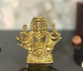 SVARUP Brass Gayatri Savitri Vedanta Goddess Devi Sarswati Wife of Lord Brahma Mother of Vedas, Small 3 Inch