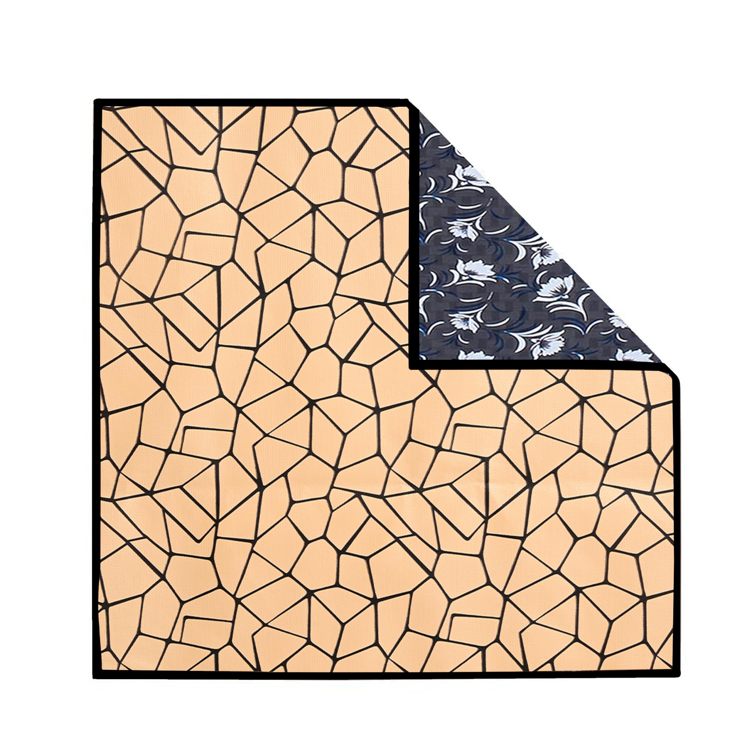 Star Weaves Waterproof Bed Server/Food Mat/Bedsheet Protector/Reversible in 3 Layered Heavy Material(Abstract Beige)/ Bed Server mat Reversible/Place Mat Kafalo