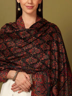 Pashmoda Women Gulraiz Kaani Wool Blend Kashmiri Shawl (Size: 40x80in, 101x203cm) RSS43