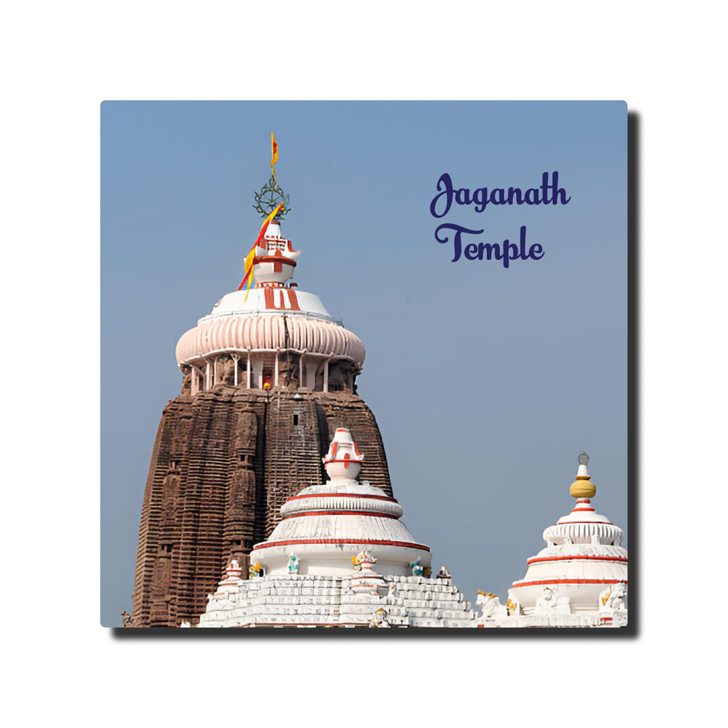 BIRD'S MIND Gogunda Udaipur Famous Places Wooden Fridge Magnet Decorative Souvenir for Home Office Refrigerator Fridge Magnets Travel Gift (Jagannath Temple)