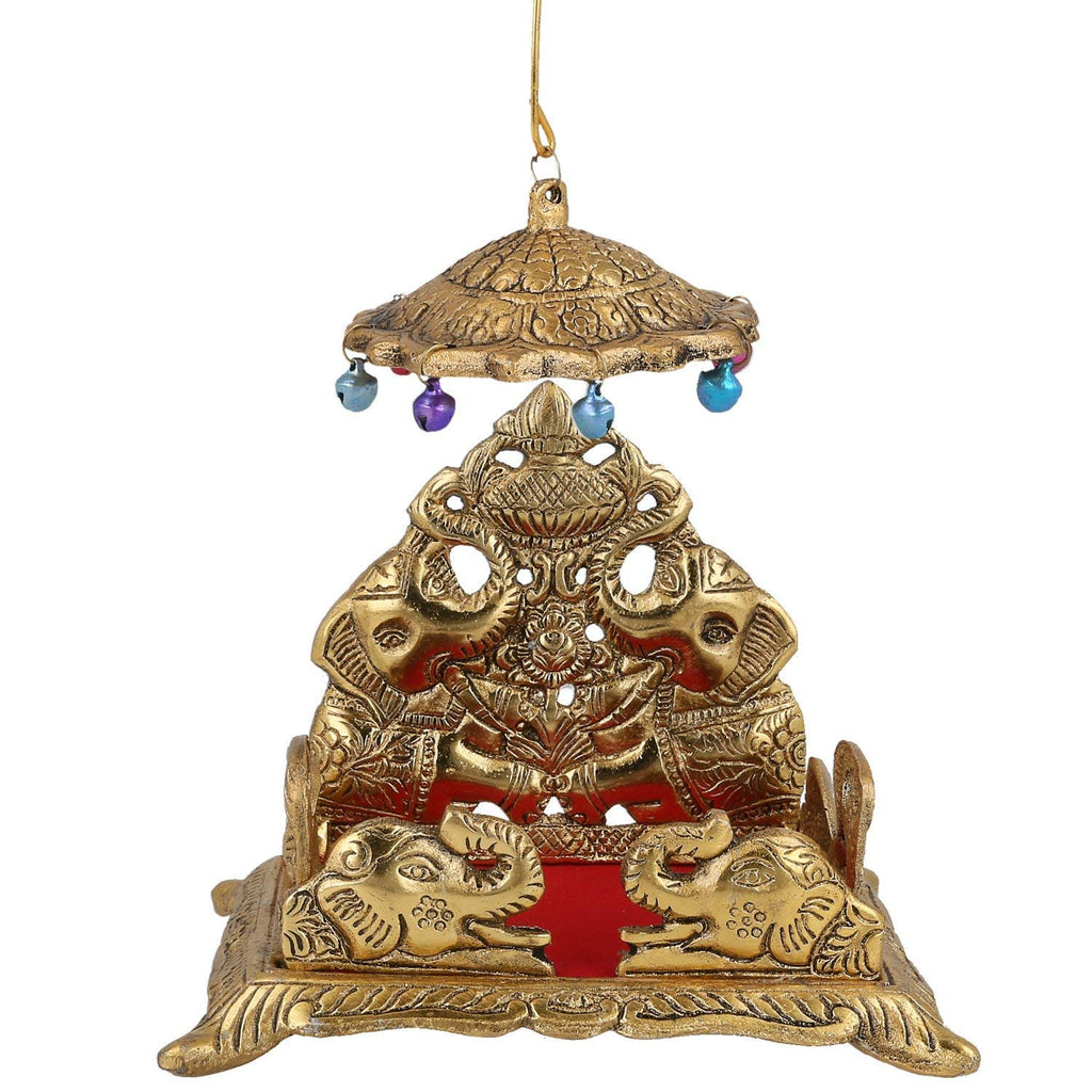 RCI Handicrafts Prince Home Decor & Gifts Handcrafted Krishna Ladoo Gopal/Laddu Bal Gopal White Metal Sihasan, Religious Puja Gifts and, Showpiece - (10 Cm X 8 Cm X 18 Cm)