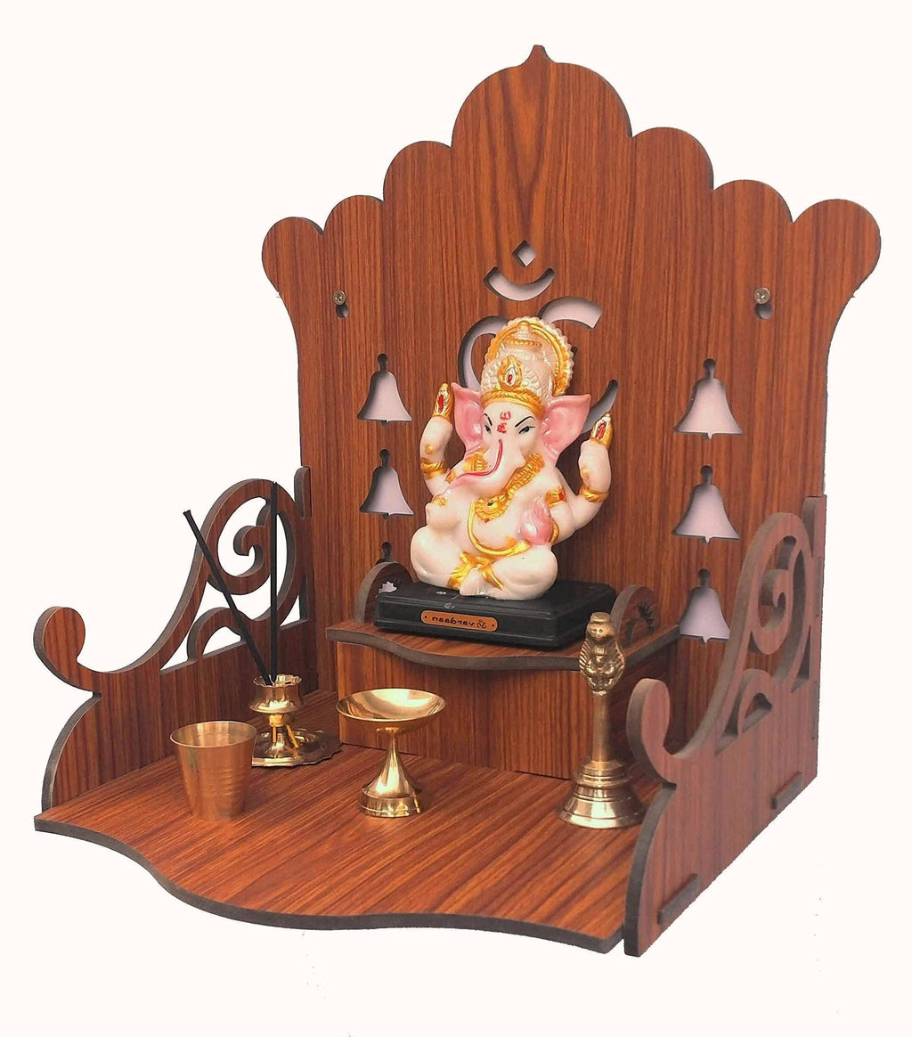 MANDIRAM SSI Fully Handmade Beautiful Small Wooden Home and Office Temple