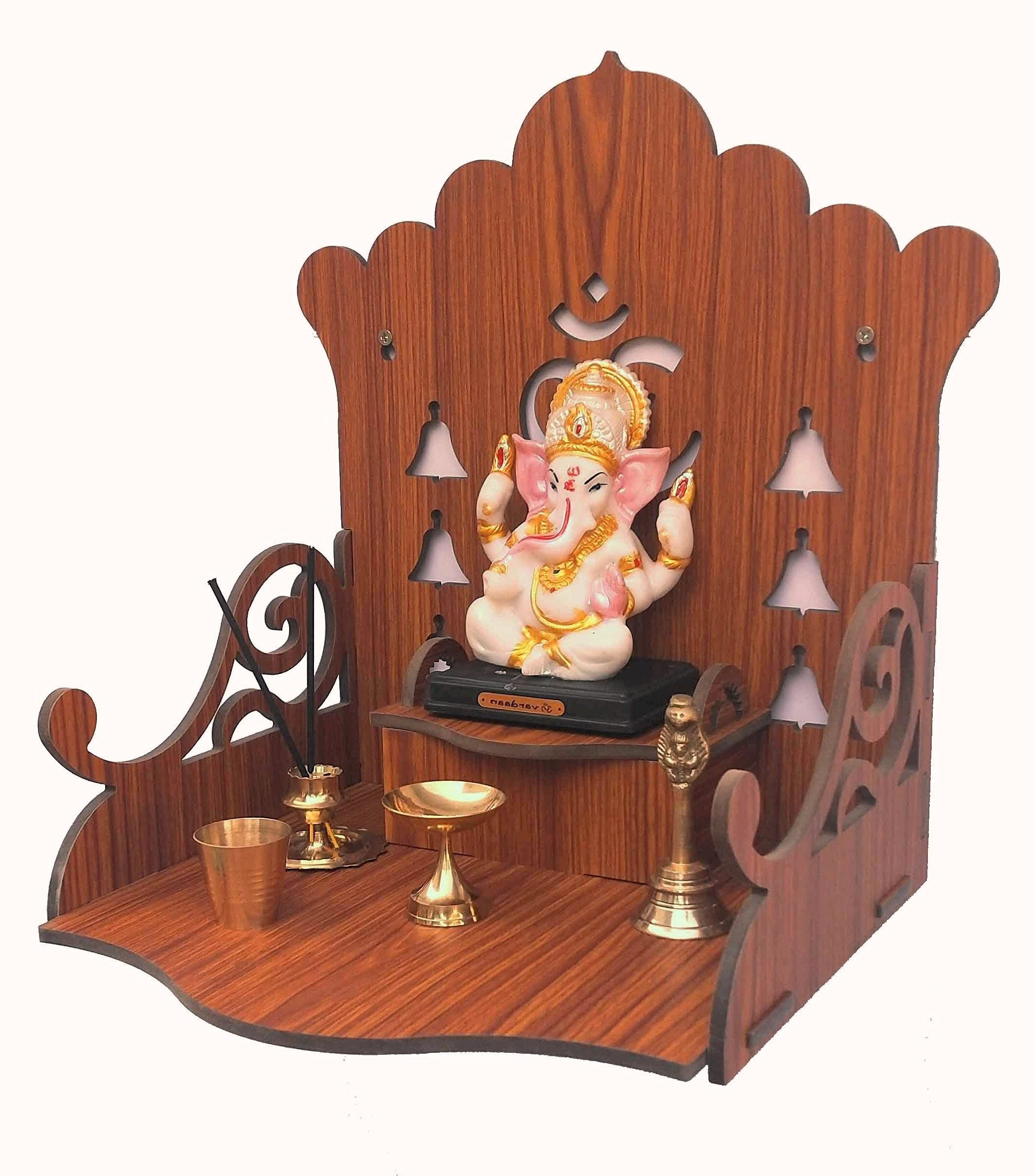 MANDIRAM SSI Fully Handmade Beautiful Small Wooden Home and Office Temple