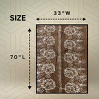 FAHABO Scarf Woman Pleated Cotton Scarves with Embroidery and Tassels | Hijab Scarf | Headscarf | Neck Scarf | Stoles | Wraps (Cafe Noir Brown -1)