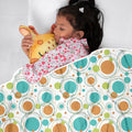 Divine Casa 120 GSM Polka Dots White Blanket for New Born Baby|Baby Dohar 0-4 Years Cotton - 135 x 100 CM Kafalo