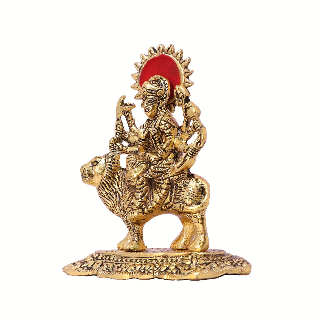 KridayKraft Durga Maa Murti,Shero vali ma Metal Statue for Navratri Pooja,Temple Pooja,Decor Your Home & Office,Religious Idol Gift Article,Showpiece Figurines...