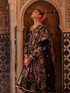 Pashmoda Women Shaheen Fine Wool Fabric Pashmina Kalamkari Embroidered Shawl, Stole and Wrap, Sustainable and Natural Fabric, Heritage Kashmiri Pashmina(Size 40x80)