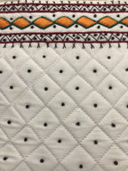srishopify handicrafts Women Handbag Small Size Banjara Traditional Mini Handle Bag handmade Hand Purse Cotton 9x7x3 Inch Size original Beads Thread Work (white handbag)