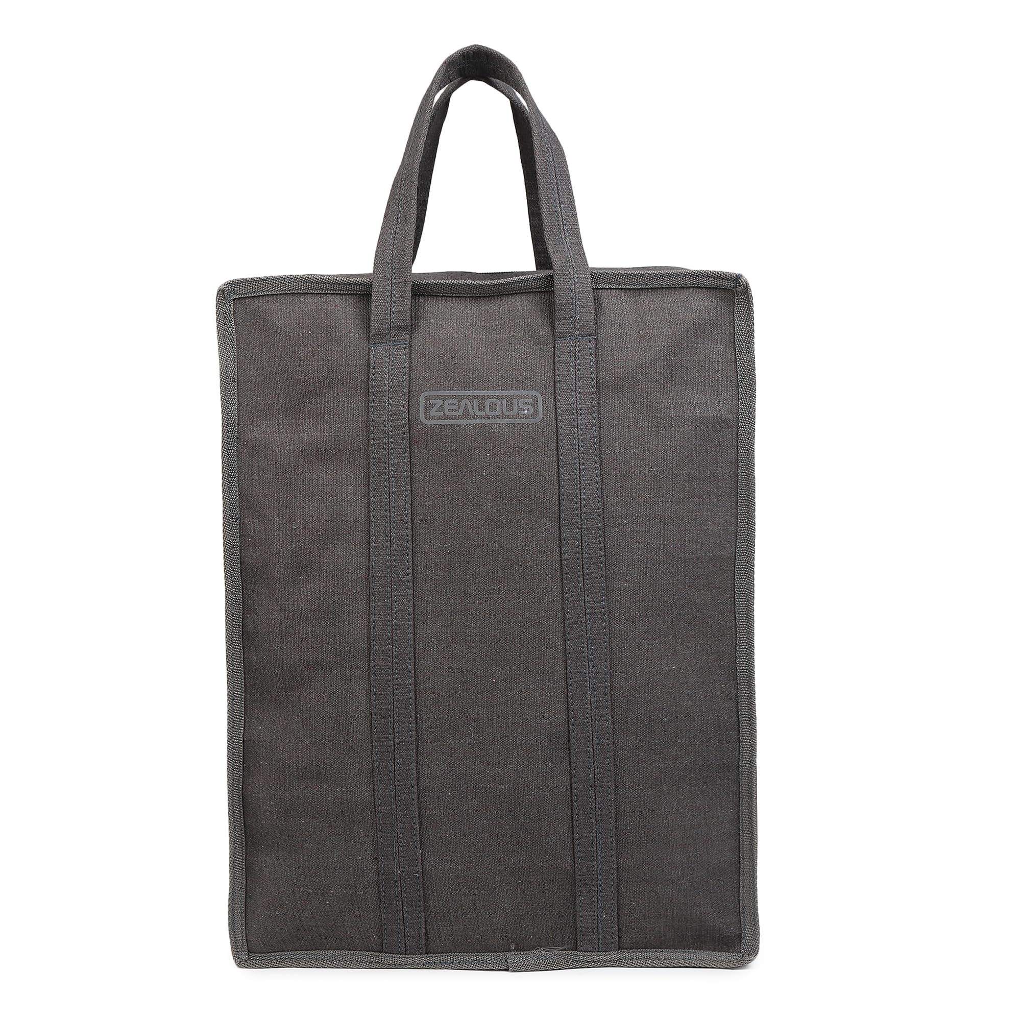 ZEALOUS Heavy Duty Cotton-Polyester Shopping Bag with Reinforced Handles. (XL - Pack of 2)