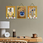 Artvibes Sacred Shreenathji Wall Hanging Home Decorative Wall Art for Prosperity | Spiritual Decor Items | Wall Poster | Graphic Art| Stylish Modern Decor Item | Gift Items (WH_96184N), Set of 3
