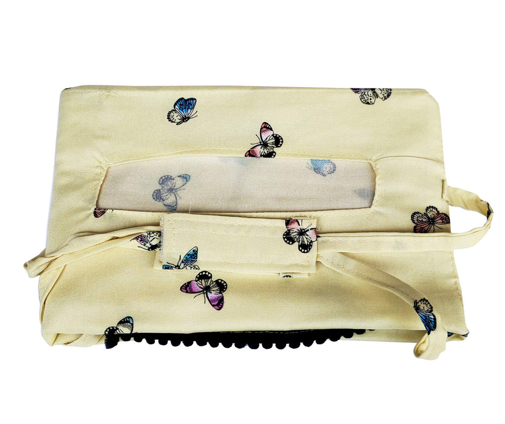Switchon Scarf Hijab Rayon Printed fancy scarf for women Size Adjustable -Hook loop tape (Multicolor_Yellow)
