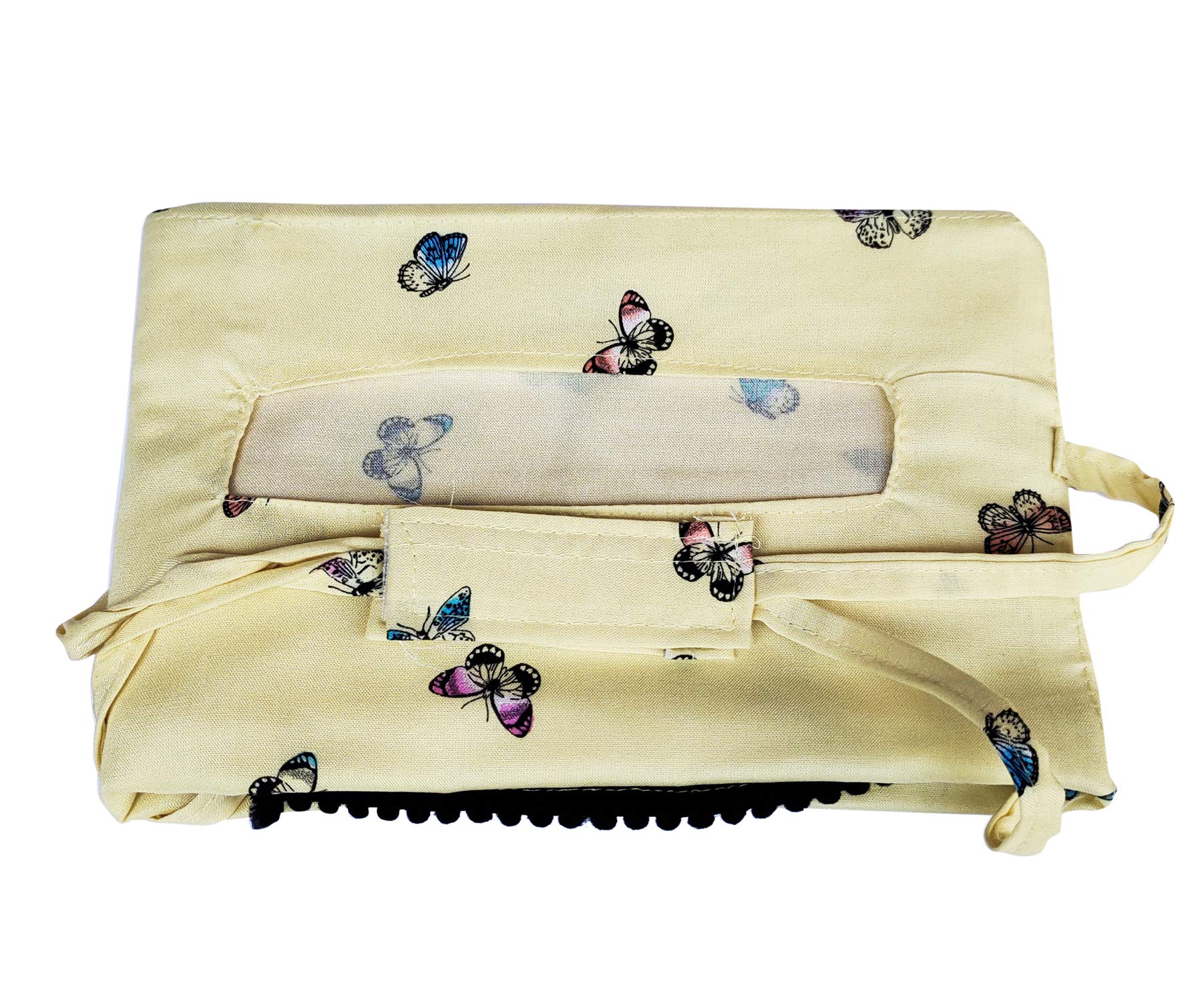 Switchon Scarf Hijab Rayon Printed fancy scarf for women Size Adjustable -Hook loop tape (Multicolor_Yellow)