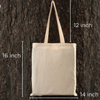 Prakriti Maitri Shopping Cotton Plain Tote Bags 14/16 inch with Long Handles| Grocery Bag | 15 kg Carrying Capacity | Unisex | Easy to Wash | Professionally Stitched | Pack of 10 for Men and Women