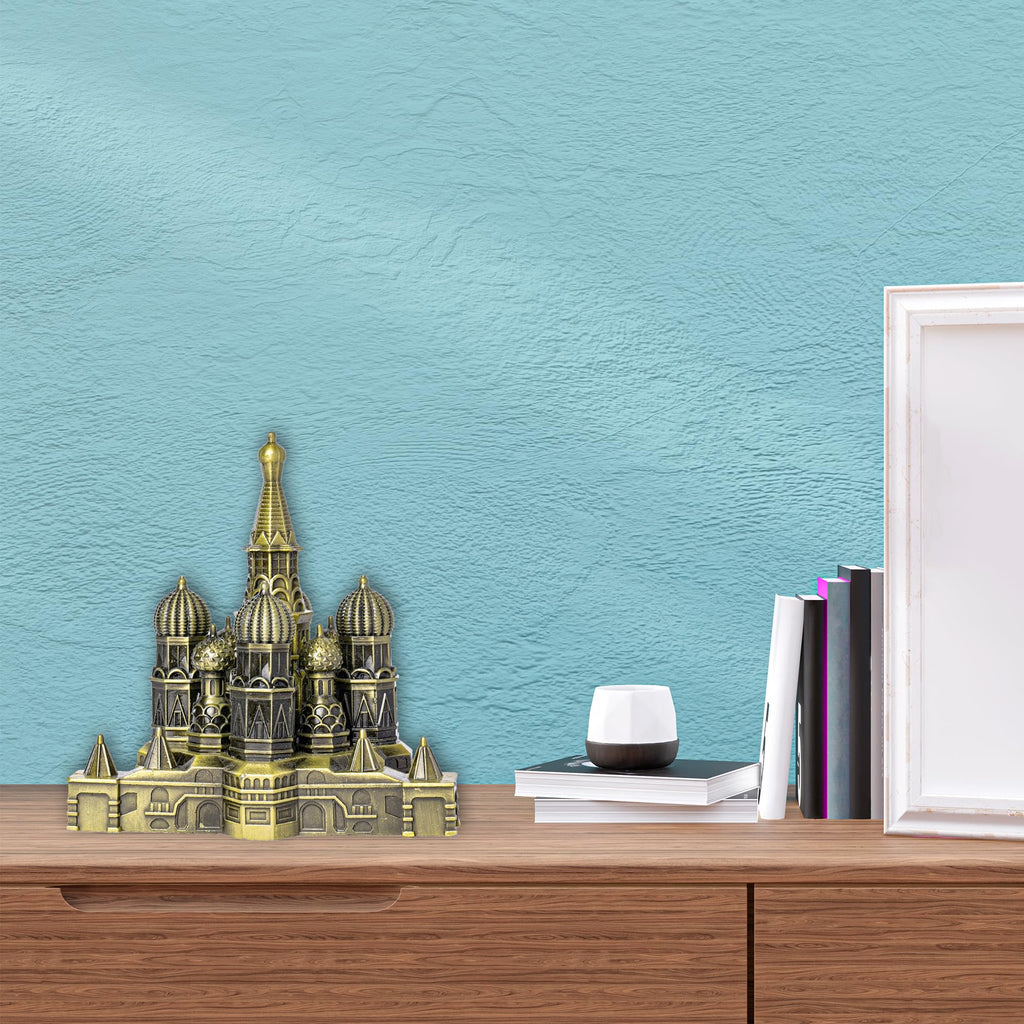 St. Basil’s Cathedral Kremlin Red Square Moscow Replica Showpiece | Antique Finish Russian Architecture Model | Collectible Souvenir & Home Decor Gift