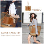 Jereture Mesh Beach Tote Womens Shoulder Handbag, Women Foldable MAX 23L Casual Tote Bag Hobo Bag For Beach Picnic Vacation, Khaki, Large, Ins