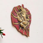 KridayKraft Metal Leaf Ganesha ji Statue,Ganpati Wall Hanging Sculpture Lord Patta Ganesh Idol Lucky Feng Shui Wall Decor Your Home, Office,Religious Gift Article Decorative,Showpiece Figurines...