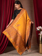 Naureen Women Faux Pashmina Kani Zari Shawl, Warm and Soft, 40x80 inch