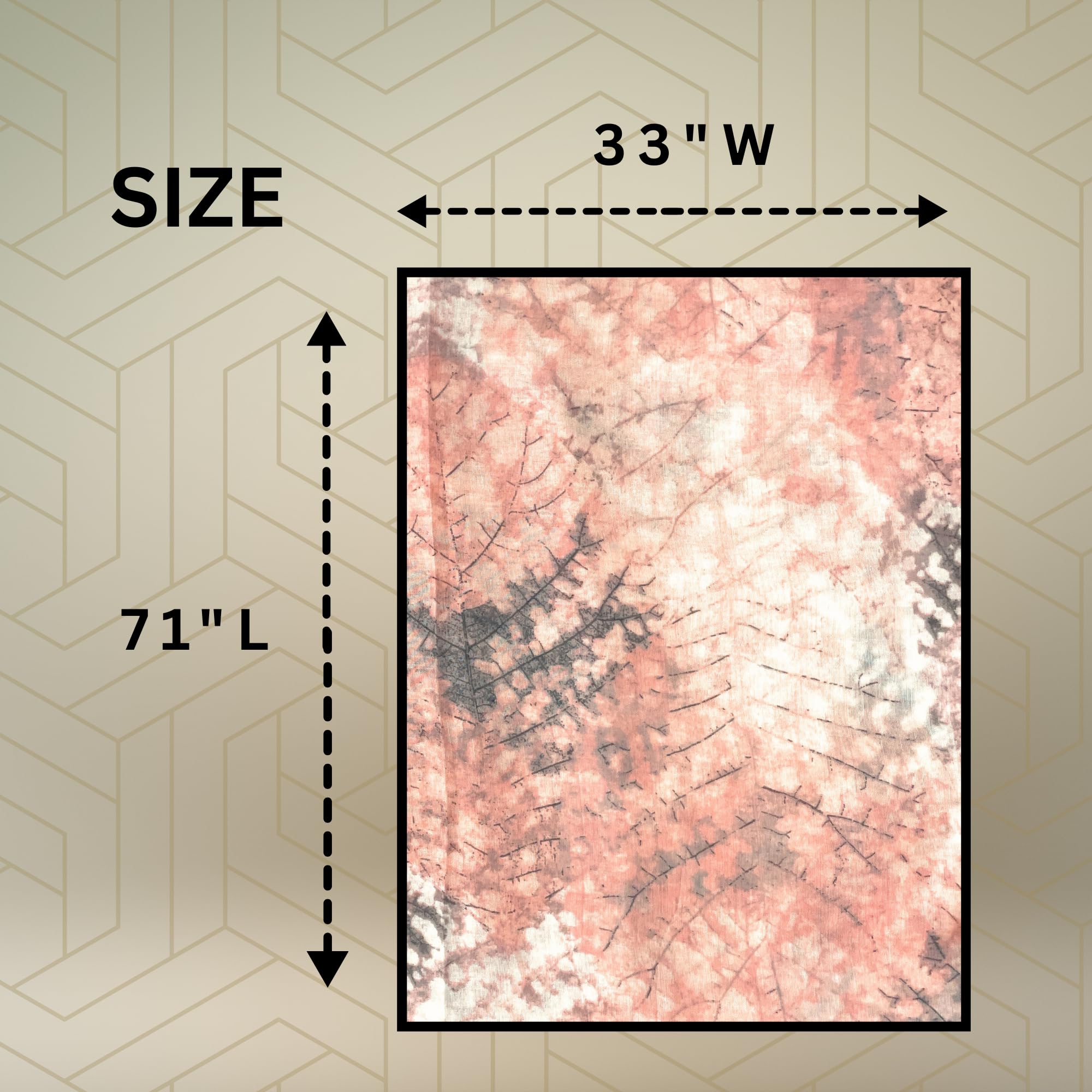 FAHABO Digital Print Mal Mal Cotton Scarf for Women – Soft, Lightweight Hijab, Head & Neck Wrap | Stylish Fashion Scarf (Coral Peach)