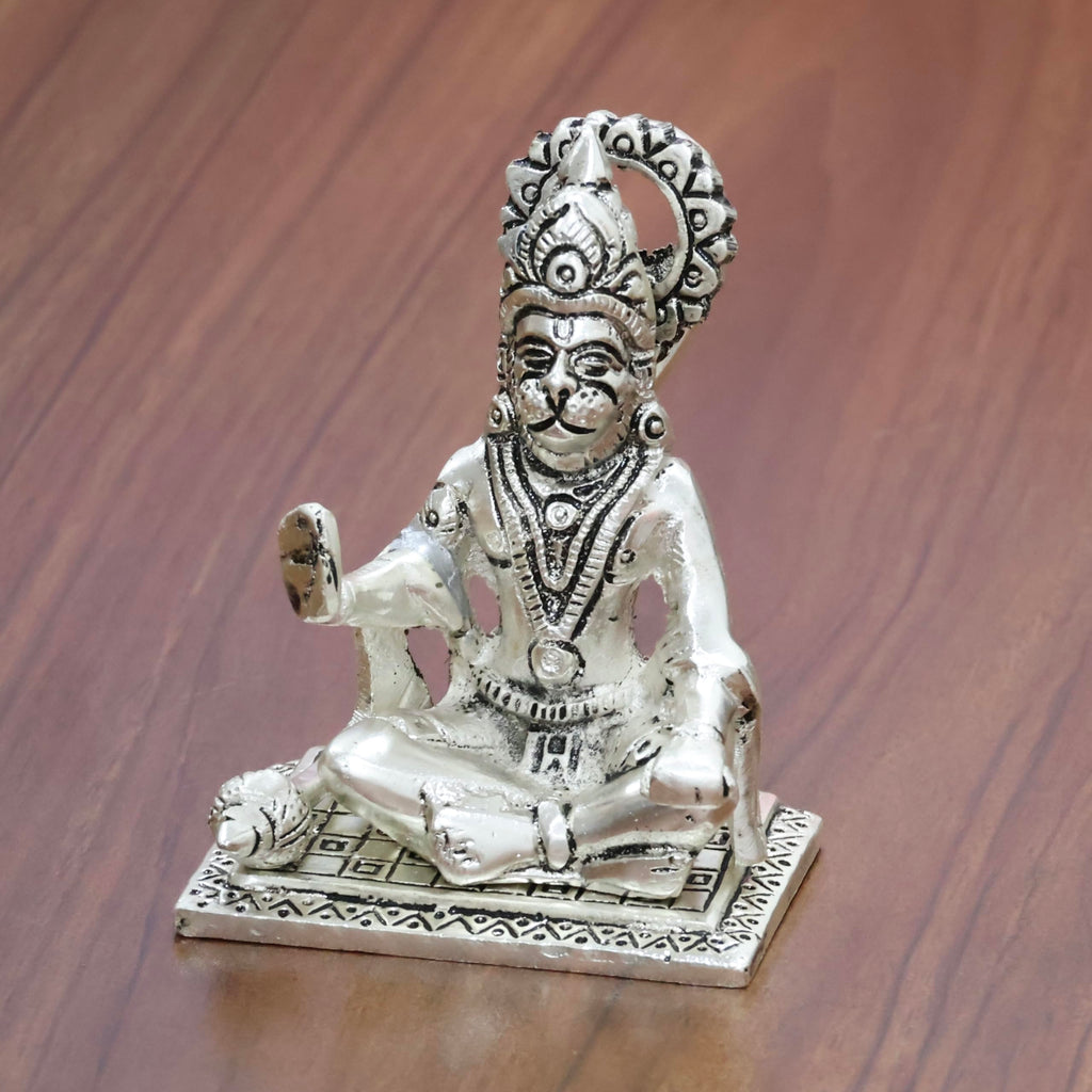 KridayKraft Hanuman ji Metal Statue,Bajrangbali Murti for Pooja & Decor Your Home,Office,Religious Idol Statue Gift Purpose,Table Showpiece Figurines,(Pack of 1 Hanuman Ji Murti) for Car Dashboard...