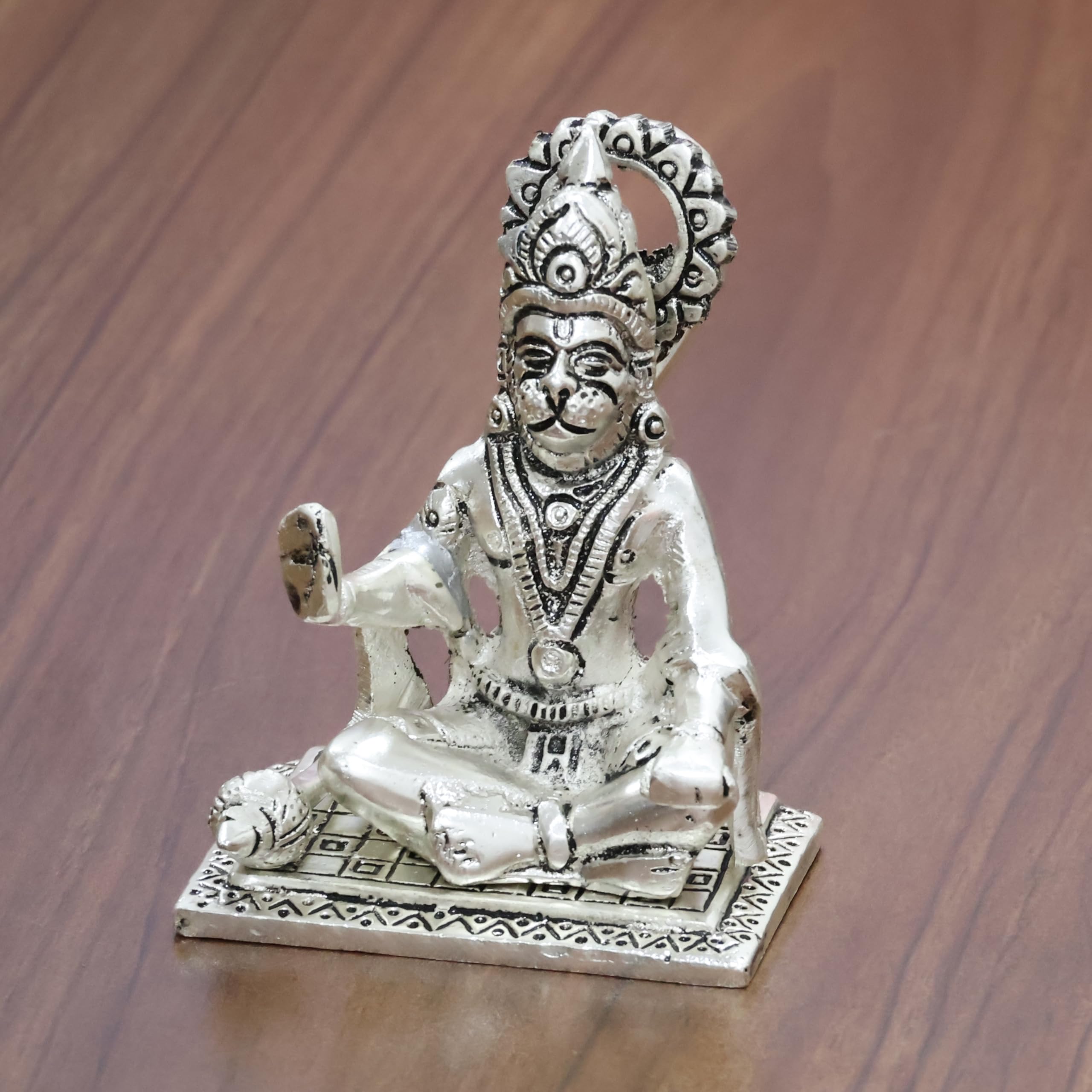 KridayKraft Hanuman ji Metal Statue,Bajrangbali Murti for Pooja & Decor Your Home,Office,Religious Idol Statue Gift Purpose,Table Showpiece Figurines,(Pack of 1 Hanuman Ji Murti) for Car Dashboard...