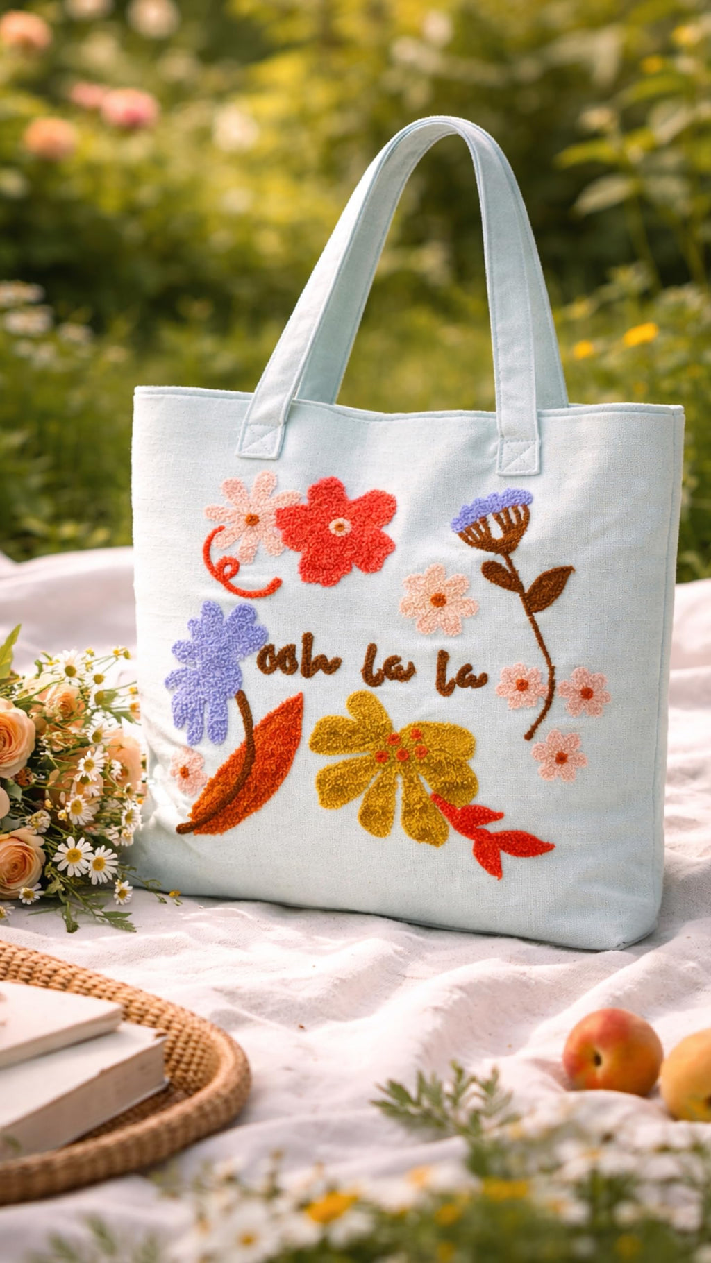 ABSTRACT INDIA Handcrafted Shoulder Tote Bag with Zipper Closure | Cotton Canvas Breathable fabric | Travel, Office, College & Daily Use Tote Bag for Women