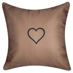 Vendola Mocha Microfiber Satin 250TC Cushion Pillow Covers, Coffee Brown, Set of 5(Mocha,12x12)