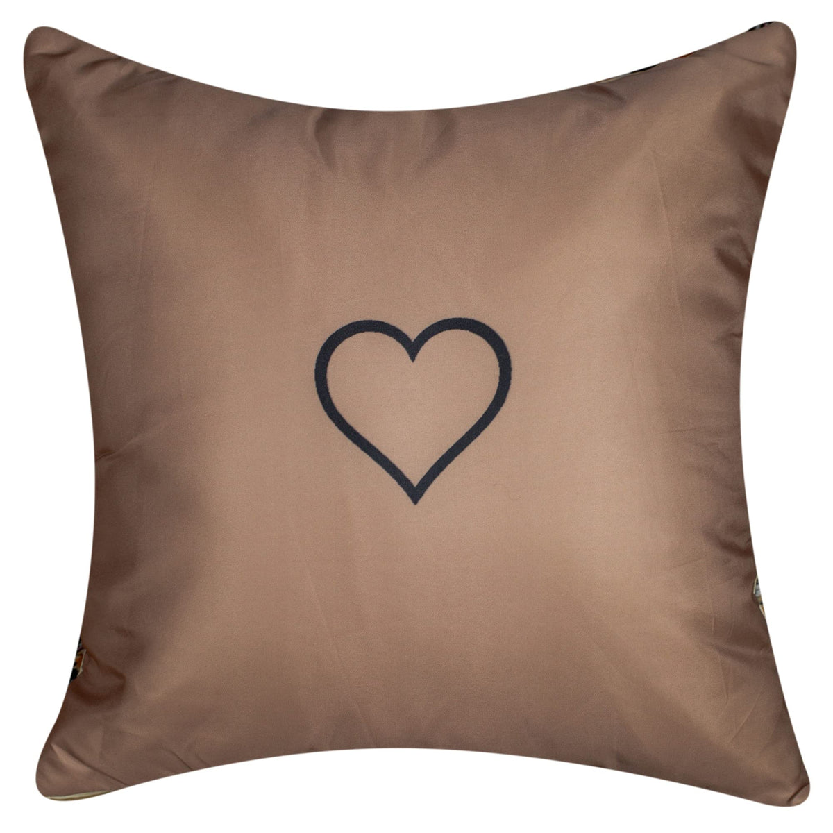 Vendola Mocha Microfiber Satin 250TC Cushion Pillow Covers, Coffee Brown, Set of 5(Mocha,12x12)