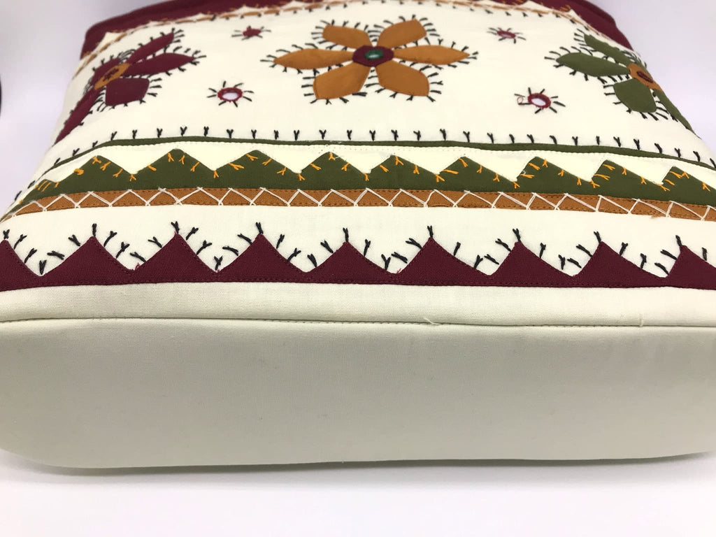 SriShopify Handcrafted Handmade Handbags for Women Traditional Wedding Tote Shoulder Bag white handbags for women stylish sankranti, valentine Gift for ladies (30x40x10 cm Applique work Stylish)