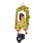 KridayKraft Metal Ganesha ji Key Holder with Meena Work Decorative for Wall | Ganesh Statue/Religious | Idol/Wall Hanging (Krishna Keyholder)