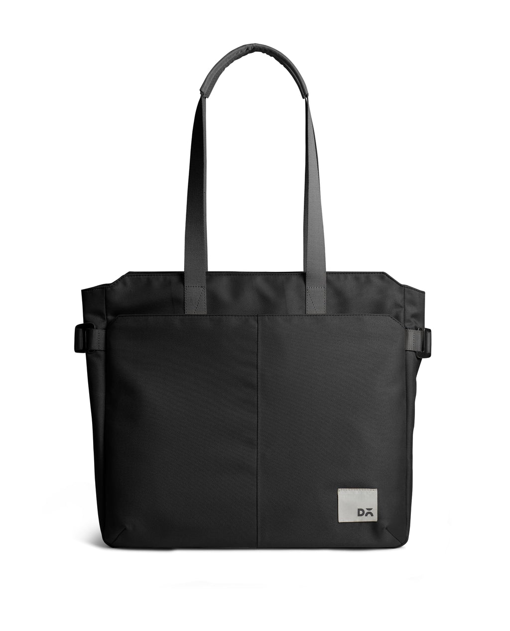 DailyObjects Recycled PET Dual Color Key Tote Bag For Women & Girls | Stylish Ladies Purse for Everyday Essentials | Fits any Laptop Upto 15.6 Inch | Padded Laptop Compartment - (Space Black)