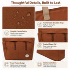 ELESUNCDOU Canvas Tote Bag for Women, College Office Tote Bag, Durable