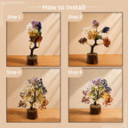Vastu Items | 7 Chakra Crystal Tree | 500 Multistone Beads | Positive Energy Items for Home | Feng Shui Items for Good Luck | Spiritual Gifts for Mom, Dad, Men and Women