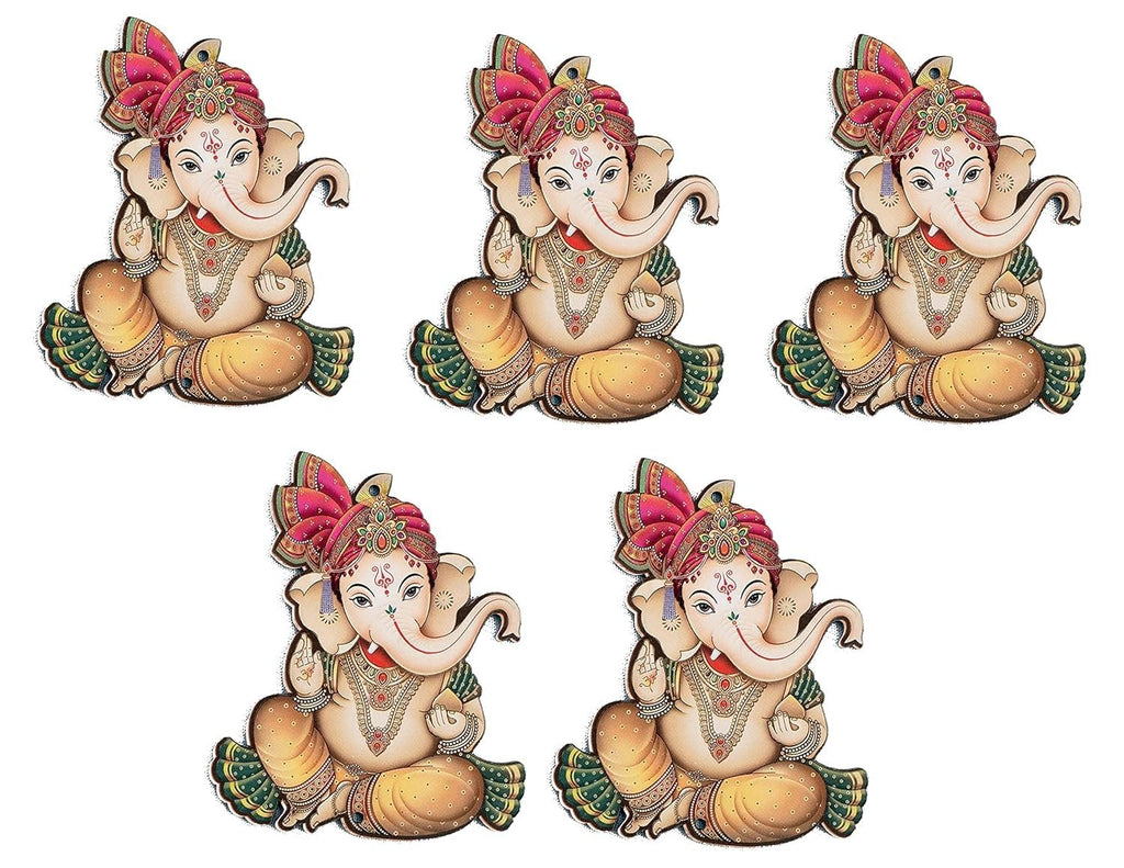 NNJ GROUP Lord Ganesha Ji MDF Cutout Hanging Design for Temple Festival Hanging Toran (12)