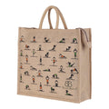 BLACKBOXES Unisex Adult Big Eco Cotton Jute Shopping Bags For Carry Milk Grocery Fruits Vegetable With Reinforced Handles Lunch Bag (Medium,Pack Of 1)