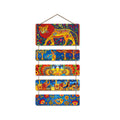 Artvibes Elephant Lion Peacock & Women Tribal Folk Art Decorative MDF Wooden Wall Art for Home | Wall Sculpture | Signs & Plaques | Handcrafted Art | Wall Poster | Art For Wall | Gifts (WH_6723N)