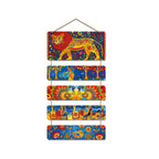 Artvibes Elephant Lion Peacock & Women Tribal Folk Art Decorative MDF Wooden Wall Art for Home | Wall Sculpture | Signs & Plaques | Handcrafted Art | Wall Poster | Art For Wall | Gifts (WH_6723N)