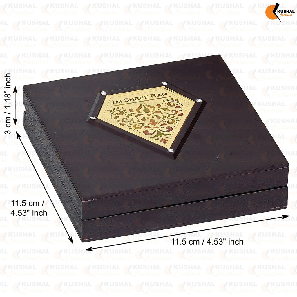 KUSHAL CREATIONS Charan Paduka Box | Religious Box | Pocket Temple (Ram Darbar)