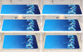 FACTCORE Refrigerator Drawer Mat/Fridge Mat Set of 6 Piece (11.5 X 17.5 Inches) (Blue Flower) Kafalo