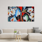 VIBECRAFTS Beautiful Radha krishna 5 Pieces Canvas Wall Painting For Home | Office | Living Room | Gift (PTVC5Pcs4_8550)