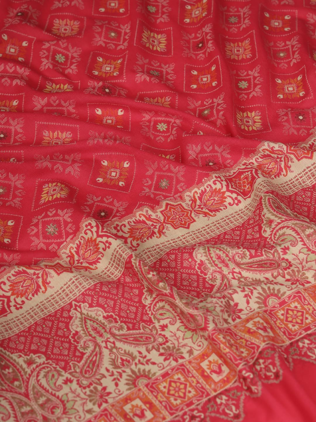 Pashmoda Women Chaman Kaani Woven Design Shawl (Size: 101 X 203 Cms)