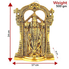 KridayKraft Tirupati Balaji Metal Statue/Murti,Sri Venkateswara Murti,Balaji Idol Statue for Pooja,Home,Office Walls Decor.