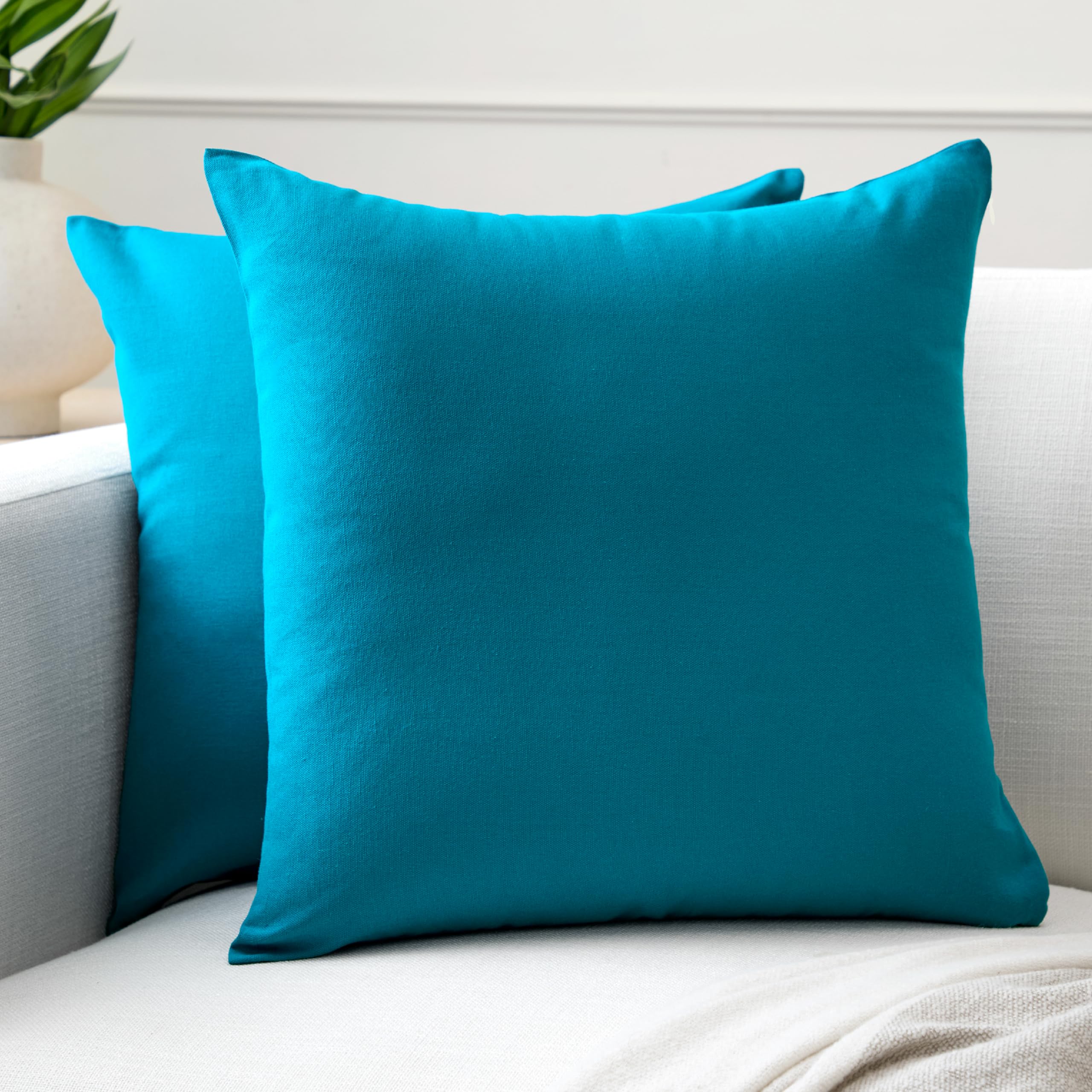 Encasa XO Cushion Covers, No Inserts, Cotton Throw Pillow Cases