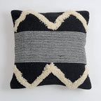 Furnistitchs Premium Decorative Throw Cushion Pillow Cover Boho Home Decor - Living Room Bedroom Couch Sofa Cushion Covers 16 inch x 16 inch (2, Black Mountains)